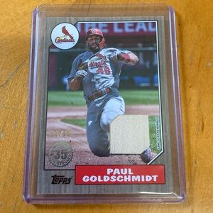 2022 Topps Series 1 Paul Goldschmidt 1987 Topps Bat Relic 16/50 Cardinals MVP?